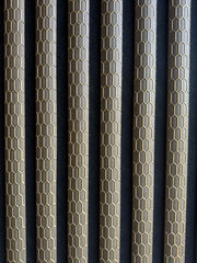 Premium quartz print acoustic brown wall panel 60x240 cm with luxury 3D gold line design. solid furniture UK