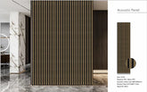 Brown quartz print wall panel with luxury 3D gold line detailing Solid furniture uk