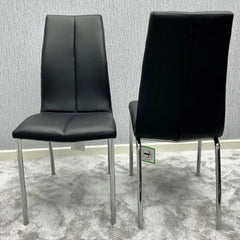 Carlo modern black dining chair from Solid Furniture UK – set of 4 sleek contemporary dining chairs for home interiors