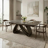 Cheshire extendable dining table in dining room, 160-200cmArmani ceramic top, Solid Furniture UK