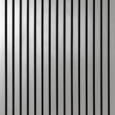 Front main view of chrome 3-sided acoustic slat wall panel 32 x 240 cm showing sleek vertical slats with reflective metallic finish and modern design solid furniture UK