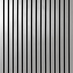 Front main view of chrome 3-sided acoustic slat wall panel 32 x 240 cm showing sleek vertical slats with reflective metallic finish and modern design solid furniture UK