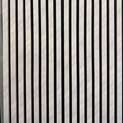 Front main view of concrete 3-sided acoustic slat wall panel 32 x 240 cm showing sleek vertical slats and industrial modern design solid furniture UK