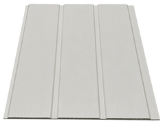 Close-up of Cream WPC interlocking ceiling panels – Solid Furniture UK