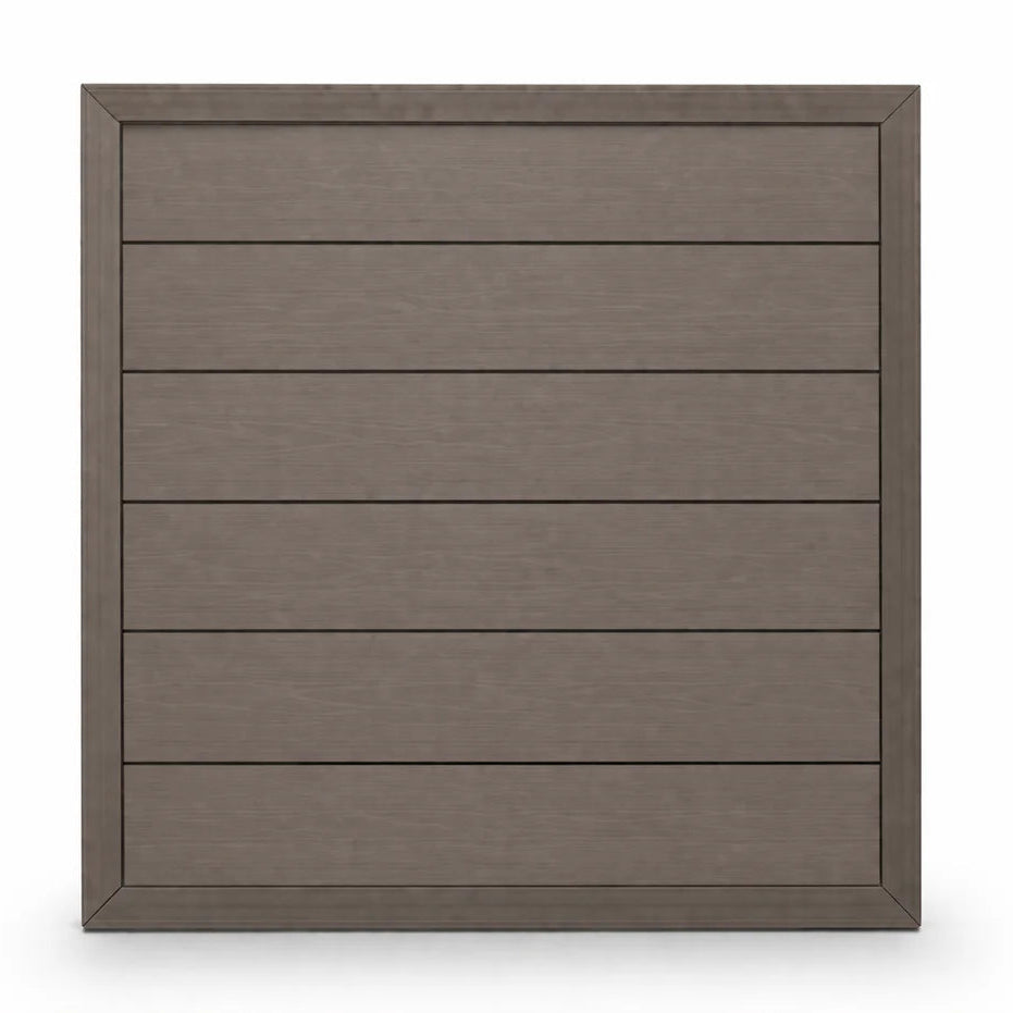 Dark Brown Composite Fence Panels Main View for UK Homes and Gardens at Solid Furniture UK