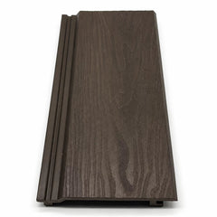 Dark brown waterproof outdoor WPC cladding panels 290cm by Solid Furniture UK