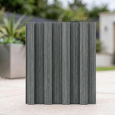 Dark grey seamless WPC wall cladding 15x240cm pack of 16 for indoor and outdoor use – Solid Furniture UK