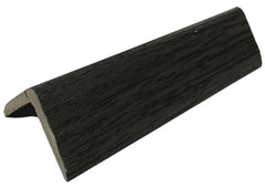 Dark grey wall panel end trim UK main view showing premium WPC finishing profile by Solid Furniture UK for seamless wall cladding edges.