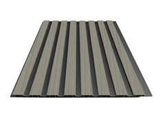 Dark Grey WPC Slatted Wall Panels for Modern Interiors Solid Furniture UK
