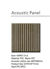 Dark oak square acoustic wood wall panels, 60×60 cm, set of 4 by Solid Furniture UK