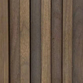 Close-up view of dark oak WPC waterproof wall panel UK by Solid Furniture UK showing realistic wood grain texture and premium seamless finish for modern interiors