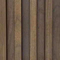 Close-up view of dark oak WPC waterproof wall panel UK by Solid Furniture UK showing realistic wood grain texture and premium seamless finish for modern interiors