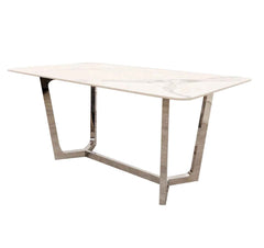 Lucien Dining Table with Majestic Light Grey Chairs SOLID FURNITURE