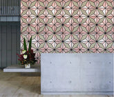 Premium geometric brown acoustic wall panel installed on a modern interior wall solid furniture uk