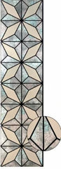 Close-up of 60x240cm geometric grey glitter acoustic wall panel by Solid Furniture LTD showing textured pattern and subtle light-reflective finish