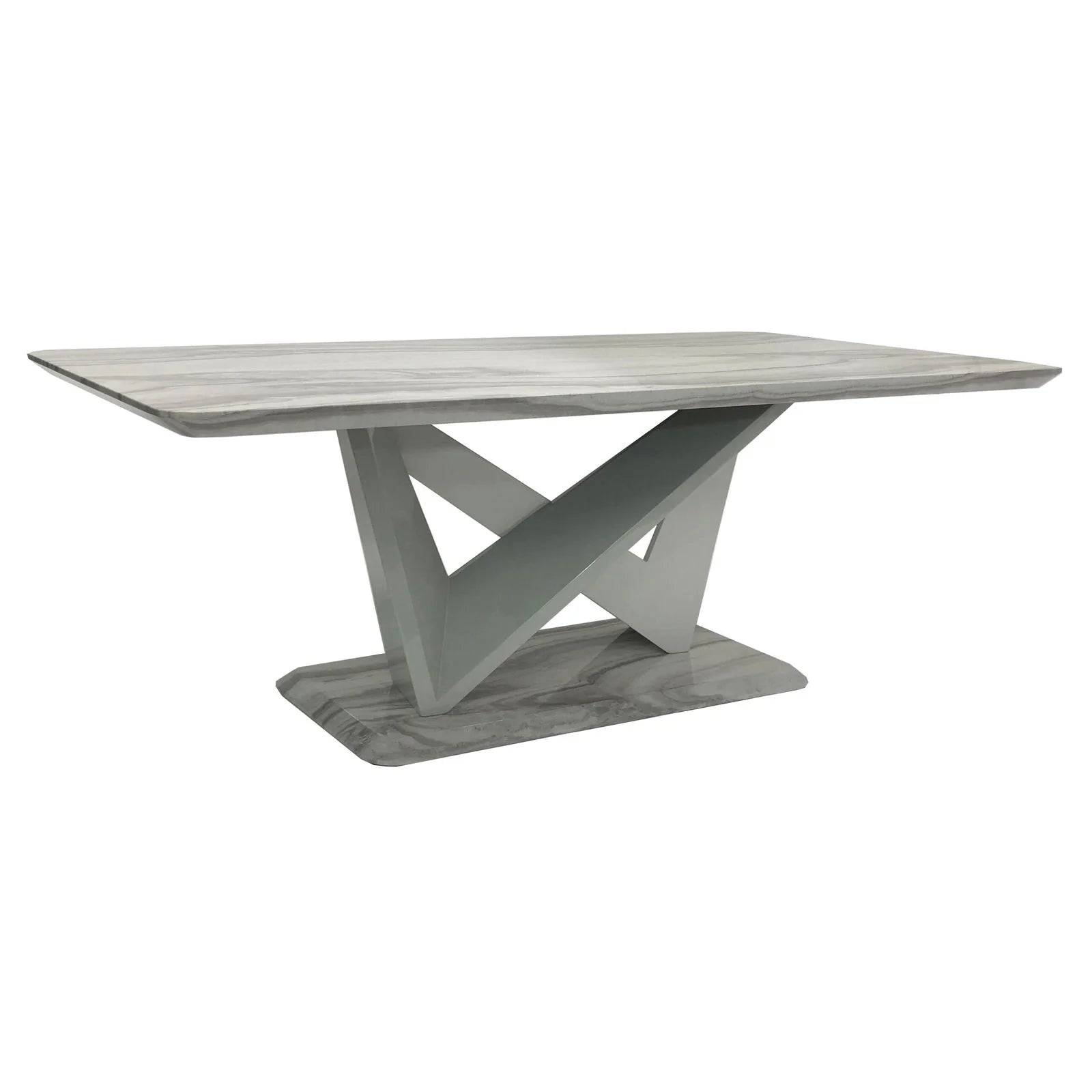 Georgia Marble Effect Dining Table 160cm with elegant marble-effect finish and contemporary design for modern UK homes from Solid Furniture UK