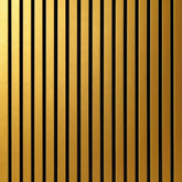 Front main view of gold 3-sided acoustic slat wall panel 32 x 240 cm showing sleek vertical slats with metallic gold finish and contemporary design solid furniture UK