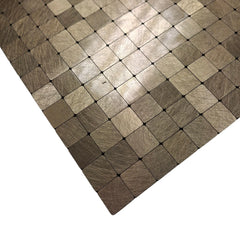 Close-up of gold square mosaic wall tiles 30 x 30cm pack of 10 by Solid Furniture LTD highlighting texture and polished finish