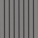 Grey Oak wide slat 3sided acoustic wall panels installed in modern living room solid furniture UK