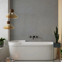 1000mm wide Grey Sparkle PVC bathroom wall panel close-up gloss finish solid furniture UK