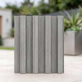 Light grey seamless waterproof WPC wall panels 15×240cm pack of 16 by Solid Furniture UK