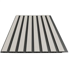 Light grey WPC slatted wall panel 30x240cm – Solid Furniture UK