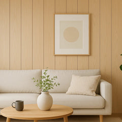 Light Oak WPC Wood Effect Flat Wall Panels with interlocking feature