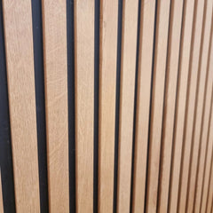 Light Oak WPC wall panel main view showing its original colour and slatted wood effect finish, 15×240cm, 12mm thick, Solid Furniture UK