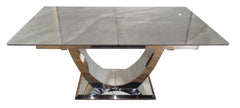 London 120–150 x 90 x 75cm extendable dining table with grey ceramic top by Solid Furniture UK