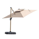 Durable aluminium frame and premium canopy fabric on Camber 3m garden parasol solid furniture UK