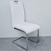 White Milan Dining Chair Set of 2 front view modern dining chairs UK Solid Furniture UK home furniture