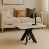 Milan Lamp Table with ceramic top in a living room | Solid Furniture UK