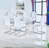 Milan 140cm to 180cm white extending dining table by Solid Furniture UK modern minimalist extendable dining table UK