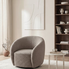 Nolita boucle accent chair in a modern living room | Solid Furniture UK