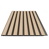 Oak-effect WPC slatted wall panel 30x240cm – Solid Furniture UK
