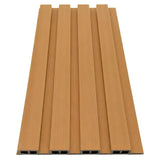 Oak effect WPC wall panels 16x240cm pack of 12 close-up by Solid Furniture UK