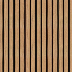 Close-up of 60x280 oak acoustic wall panel in the UK showing detailed slatted design with natural wood finish and precise spacing solid furniture UK