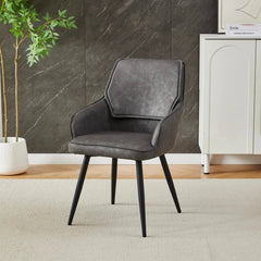Grey Palermo upholstered dining chairs set of 2 featuring a comfortable design for contemporary homes from Solid Furniture UK