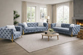 Paris Grey Chesterfield sofa set 3 2 1 seater living room collection solid furniture UK