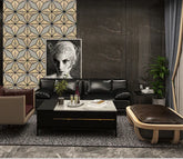 Premium geometric gold glitter acoustic wall panel 60x240 cm by Solid Furniture LTD main view showing full panel design with subtle shimmer and modern textured pattern