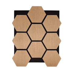 Premium Oak hexagon acoustic wall panels pack of 4 at solid furniture UK