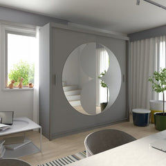 Rio Grey wardrobe with shelves and hanging rails for organized bedroom storage solid furniture UK