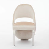 Santorini Dining Chair Set of 2 Cream Silver main view by Solid Furniture UK