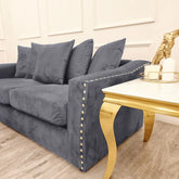Lincoln 3 & 2 Seater Sofa Set with Scatter Back Cushions – Premium Crushed Velvet | Solid Furniture UK