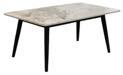 Venice 120cm coffee table main view with Chanel ceramic top and black frame UK