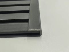 Wall panel end trim installed on wall panels, showing a clean and professional edge finish that conceals exposed sides and enhances the overall appearance. solid furniture UK