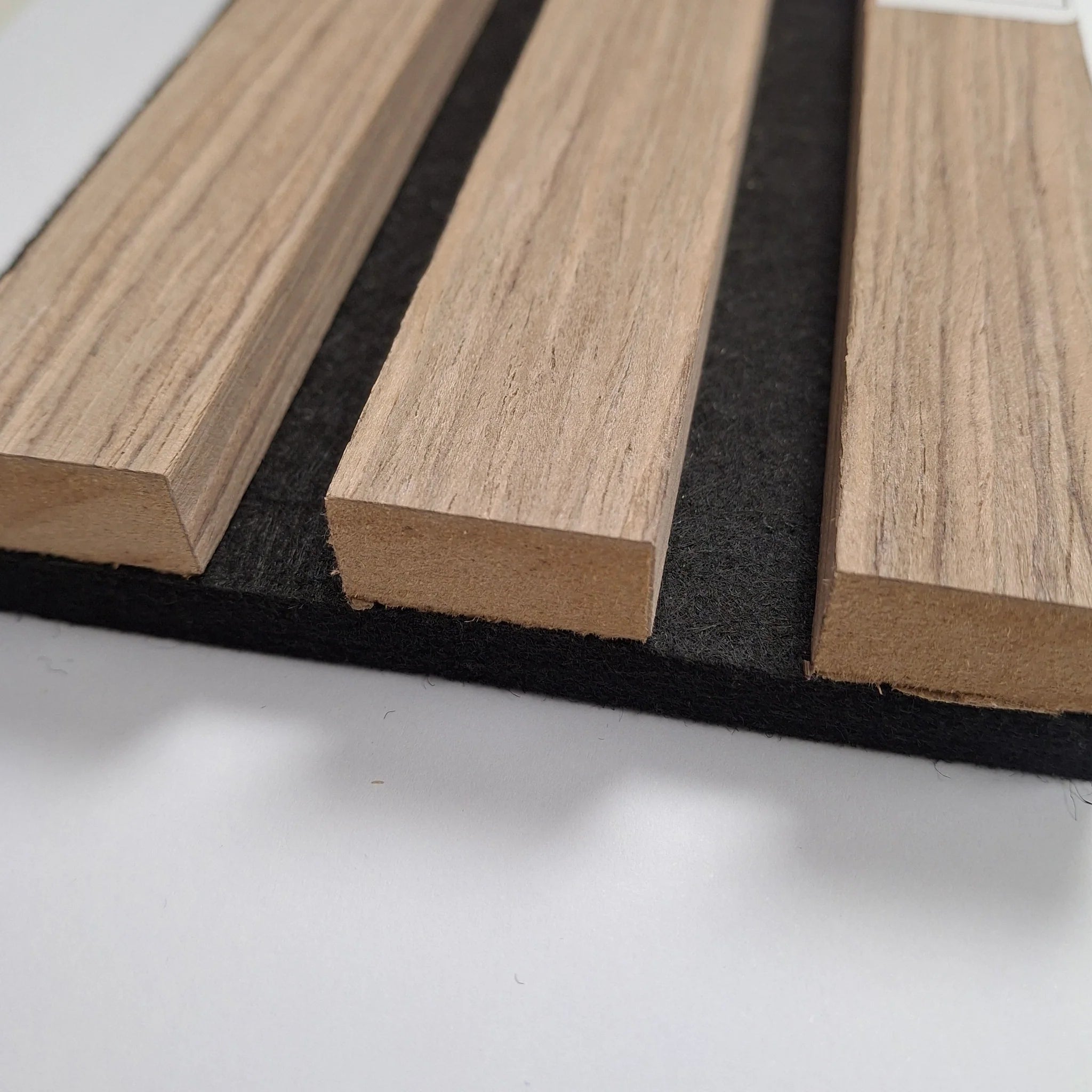 Walnut Acoustic Slatted Wall Panels for Home and Office Solid Furniture UK