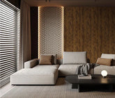 Solid Furniture UK walnut PVC wall panel, 60x240cm, realistic wood effect design