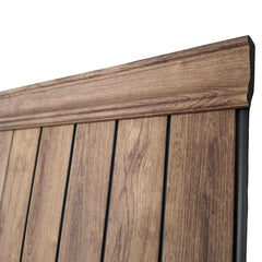 Walnut slatted wainscoting wall panel main view by Solid Furniture UK
