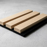 White Oak Acoustic Slatted Wall Panels 60 × 240 cm – Solid Furniture UK